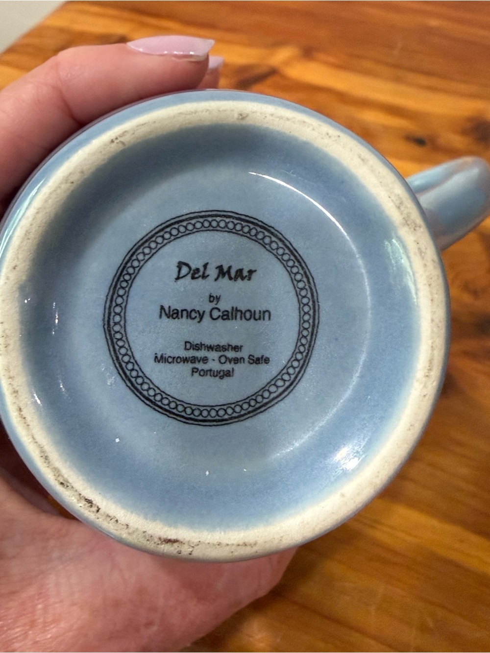 Del Mar Azure Blue Mugs by Nancy Calhoun Set of 2 - Picture 4 of 4